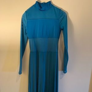 PENDING SALE Balera Turq. Blue Mesh Long Sleeve